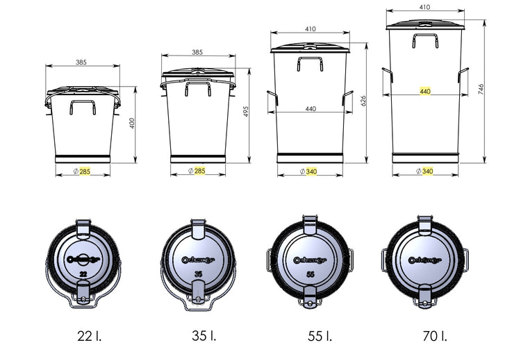 Ochsner Kübel Verzinkt